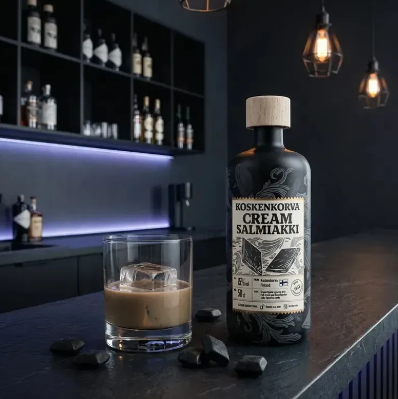 Koskenkorva Creme Likør Salmiak Lakrids FL 50