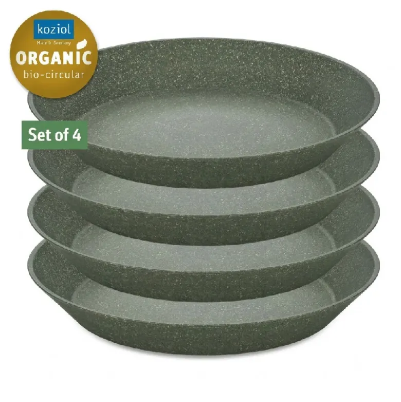 Koziol Connect Plate Ø24cm (4 stk.) - Ash Grey