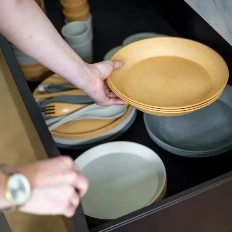 Koziol Connect Plate Ø20,5cm (4 stk.) - Dessert Sand
