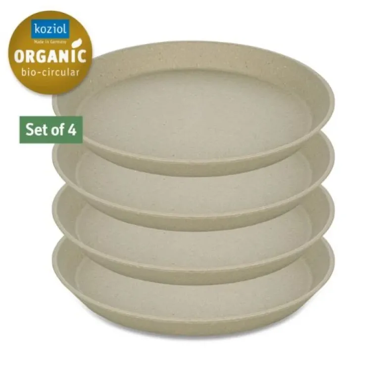 Koziol Connect Plate Ø20,5cm (4 stk.) - Dessert Sand