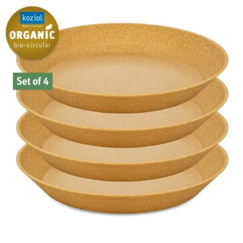 Koziol Connect Plate Ø24cm (4 stk.) - Wood