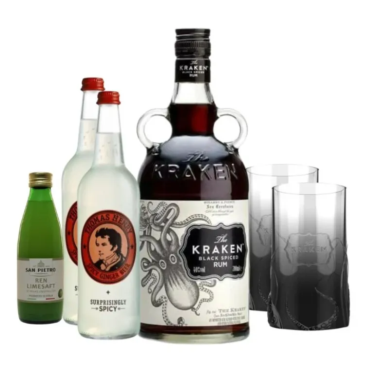 Kraken Dark n Stormy med Glas Drinkspakke