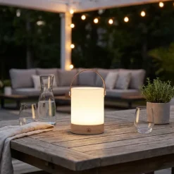 Laguiole bærbar LED lanterne 3 farver USB