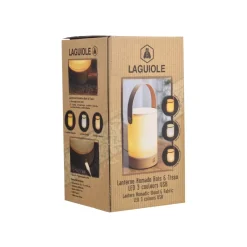 Laguiole bærbar LED lanterne 3 lysfarver