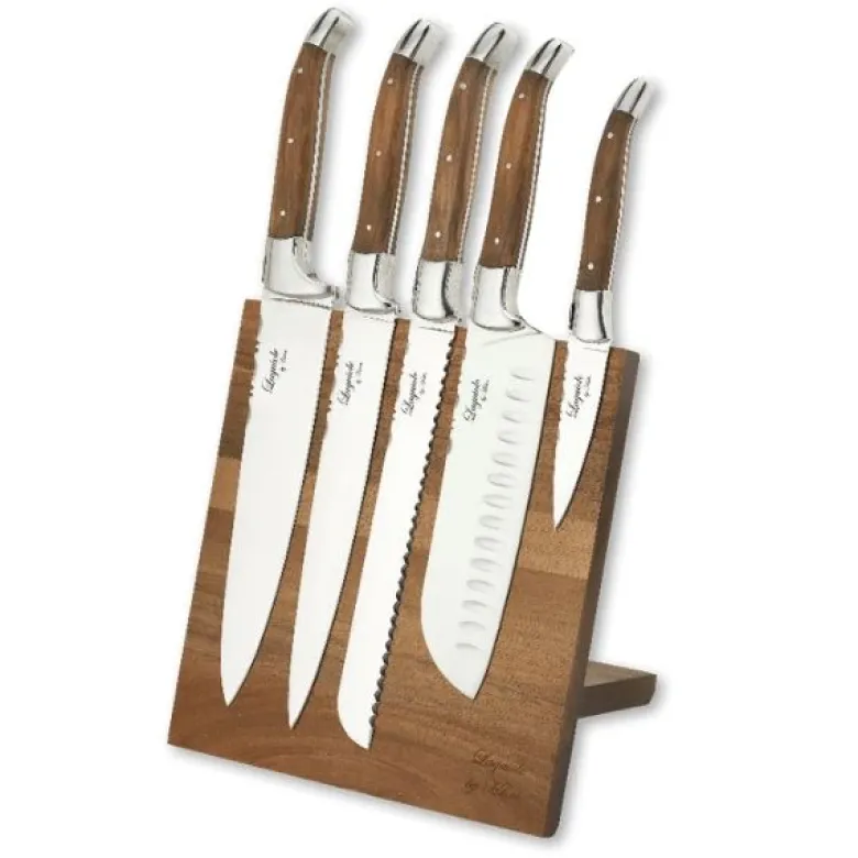 Laguiole By Hâws Chef Kniv Sæt m. blok Oliven