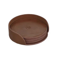 Laguiole coaster sæt premium PU - 6 stk.