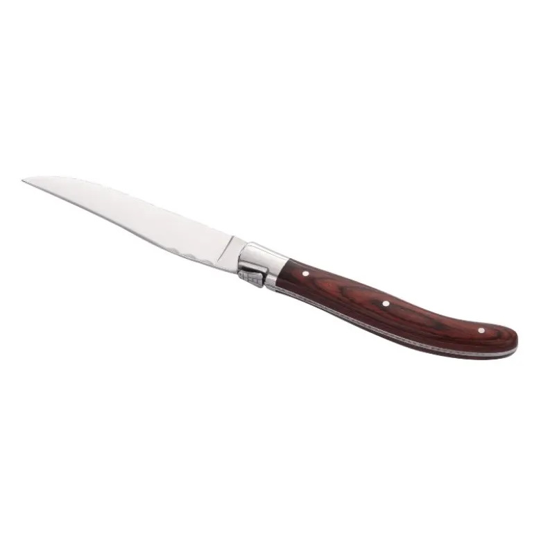 Laguiole Heritage Blanke Steakknive i Pakka Træ - 6 stk.