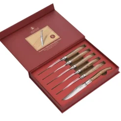 Laguiole Heritage knive hvid egetræ 6 stk.