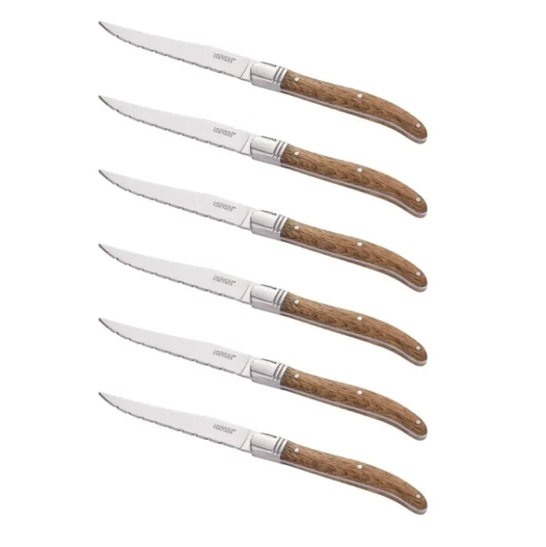 Laguiole Heritage knive hvid egetræ 6 stk.