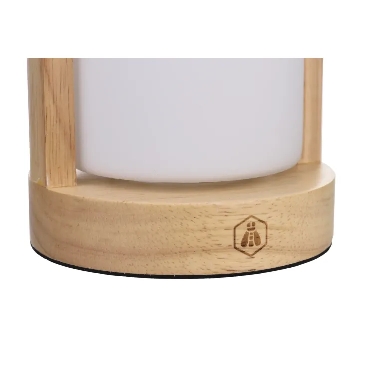 Laguiole lanterne i træ og glas LED USB 3 farver