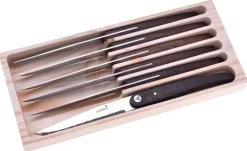 LAGUIOLE 6 steakknive i trææske