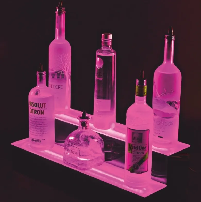 LED flaskeholder 2 niveauer 60x22x22 cm
