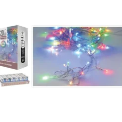 LED-lys 20 stk. batteridrevne flere farver