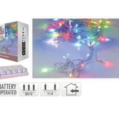 LED-lys 80 stk. batteridrevne flere farver