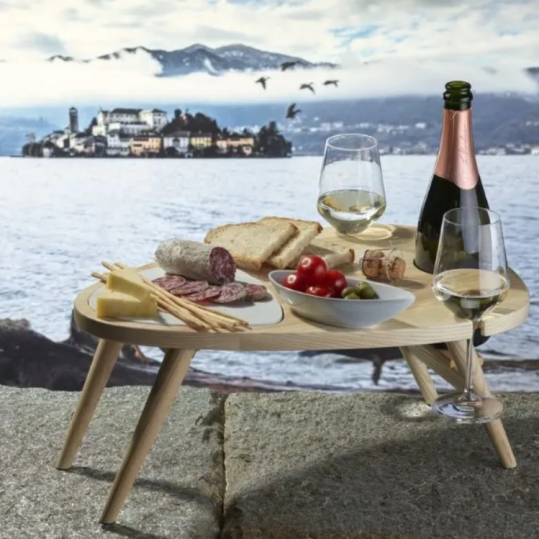 Legnoart SCENARIO Picnicbord i ask m. marmor indsats
