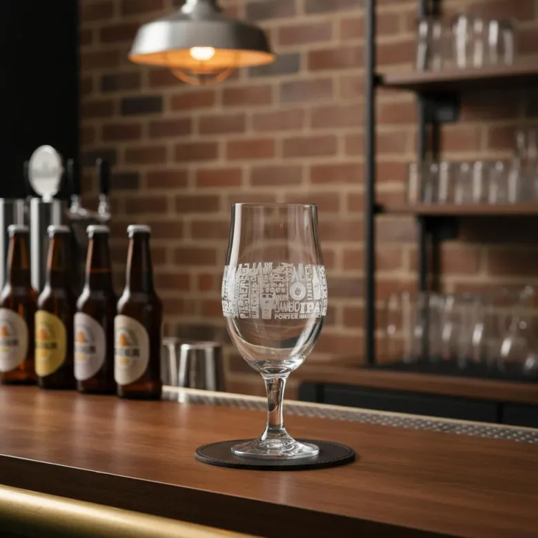 Ølglas med print 49cl