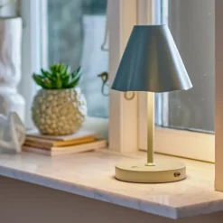 Lianna Portable Lampe, Genopladelig, Grøn, Metal