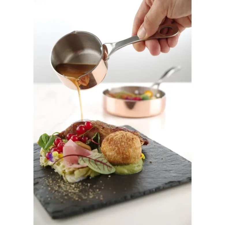 Lille kasserolle med hældetud 3-lags 50x30 mm