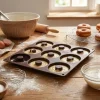 Lurch Flexiform Donutform Silikone 9 huller Brun 26x26cm