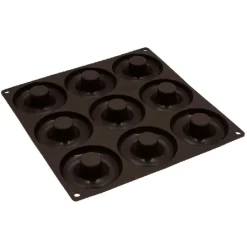 Lurch Flexiform Donutform Silikone 9 huller Brun 26x26cm