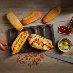 Lurch Hotdogbrød Bageform i Silikone 30x16 cm 5 stk