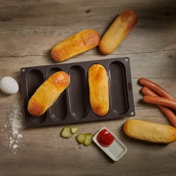 Lurch Hotdogbrød Bageform i Silikone 30x16 cm 5 stk