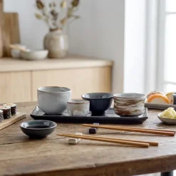 Masami Sushisæt, Hvid, Stentøj 5 stk