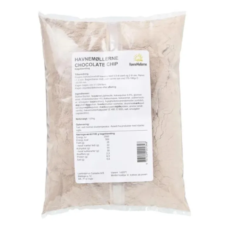 Melmix, chocolate chip chokoladekage Havnemøllerne 1,8KG