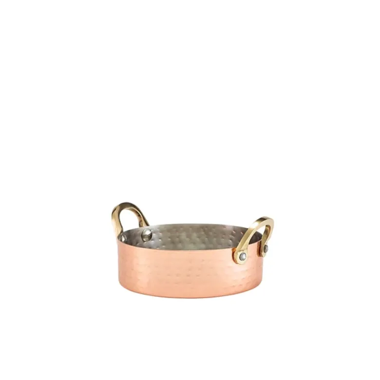 Mini Hammered Copper Pläteret gryderet 12 x 3,5 cm