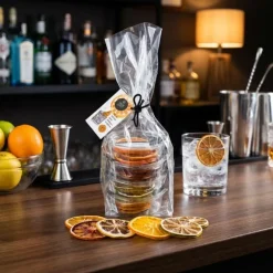 mix af tørret appelsin, blodappelsin, citron og lime