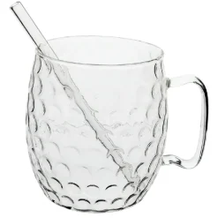 Moscow Mule Glas 2 stk inkl. Sugerør Borosilikatglas