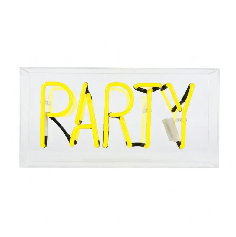 Neon Party Bar LED skilt Gul