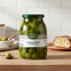 Oliven grøn Nocellara di Sicilia med sten 960 g