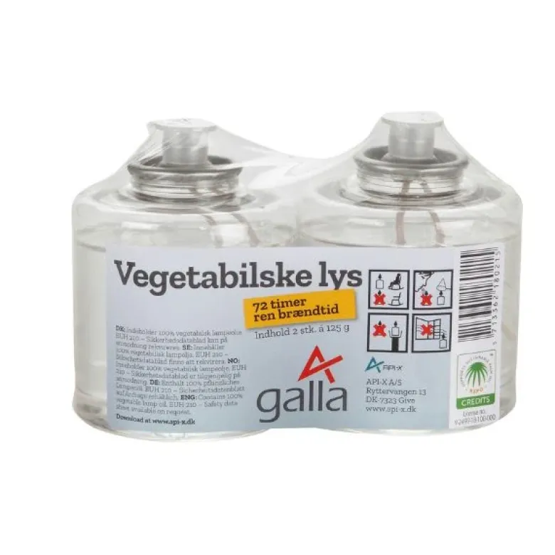 2pak Olielys 36timer, Galla Vegetabilske