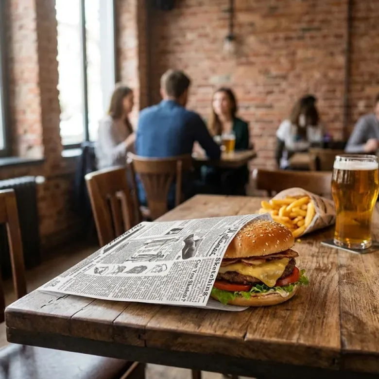 Papirsposer til burger og pizza 500 stk