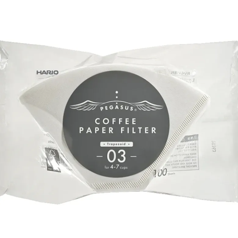 Pegasus Papirfilter 03 Hvide 100 stk. - Hario