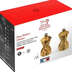 Peugeot Bistro Duo Peberkværn og Saltkværn Oliventræ 10cm