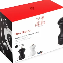 Peugeot Bistro sæt PM sort + SM hvid træ sort/hvid mat, 10cm
