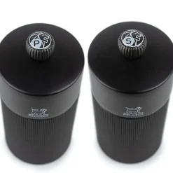 Peugeot Duo Line MP+MS 12cm mat sort+tragt i rustfrit stål