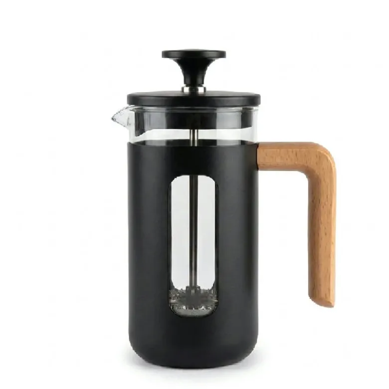 Pisa 3-kops stempelkande sort træhåndtag La Cafetière