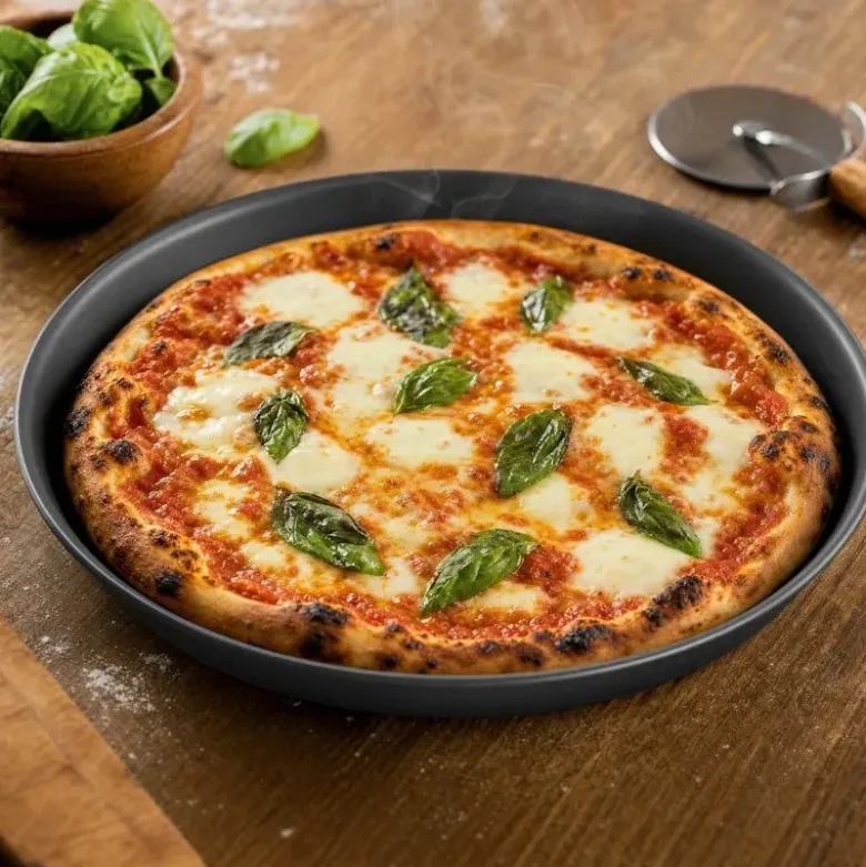 Pizzaform blåstål 200 mm