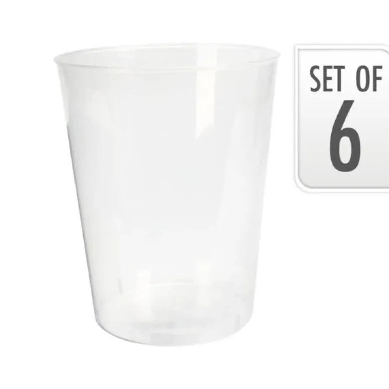Plastglas 500ml pp sæt 6 stk