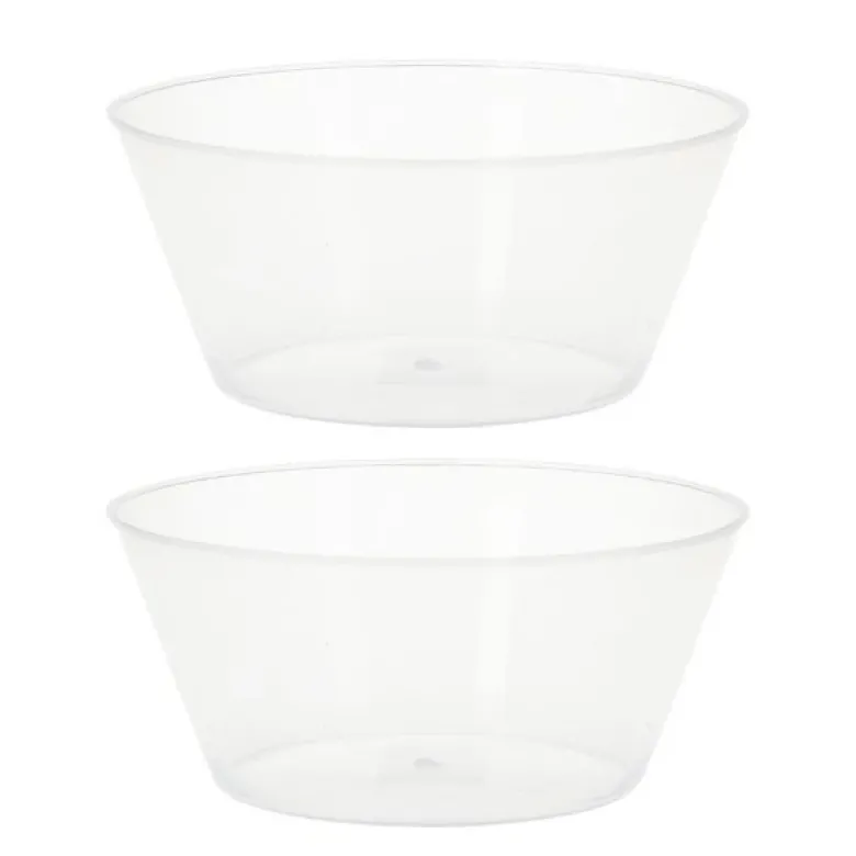 Plastskåle 750ml PP 2stk. gennemsigtig