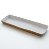 Pølsebakke XXL 330x90x20 mm med Kant Brun 120 stk.
