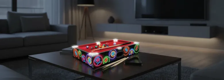 Poolbord med LED-lys 485x310 mm