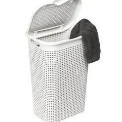 Rattan Vasketøjskurv Hvid | Plast1
