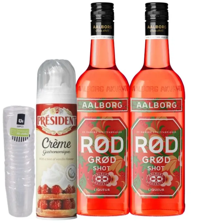 Rød Grød med fløde shot - Drinkspakke