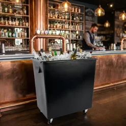 Rullevogn til flasker 185L Sort Plast