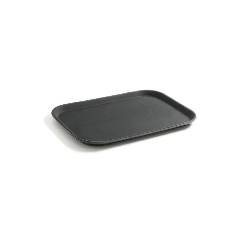 Serveringsbakke rektangulær sort 255x355 mm skridsikker PP