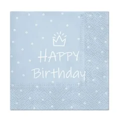 Servietter PAW Special Day Design lys blå 33 x 33 cm 20 stk.